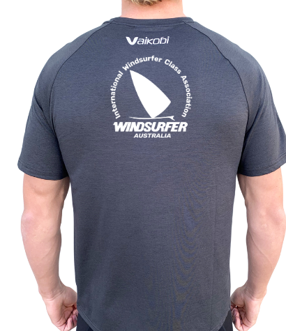 WINDSURFER Branded Mens UV Performance S/S Tech Tee- Charcoal - CUSTOM