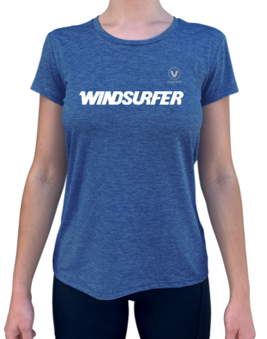WINDSURFER Womens UV Performance Tech Tee- Ocean Blue - CUSTOM