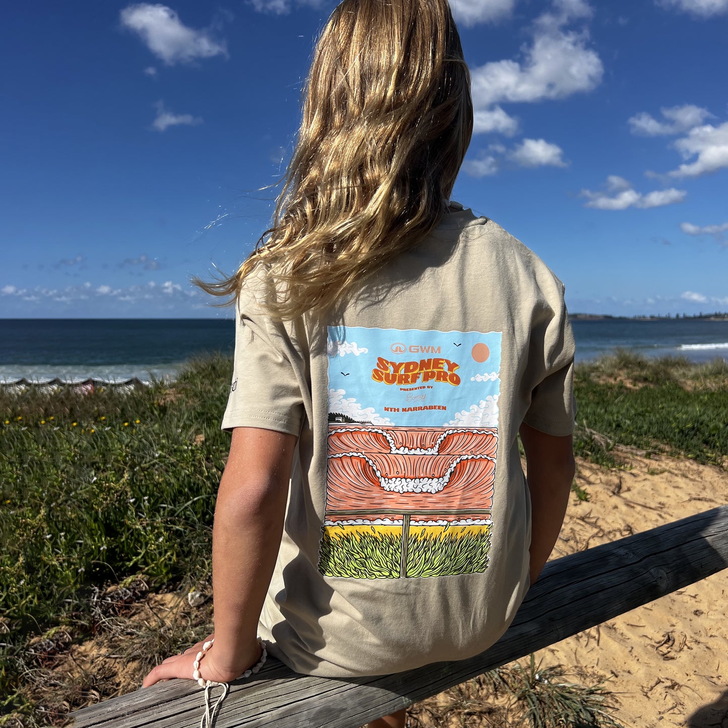 Sydney Surf Pro Youth Tee - Sand